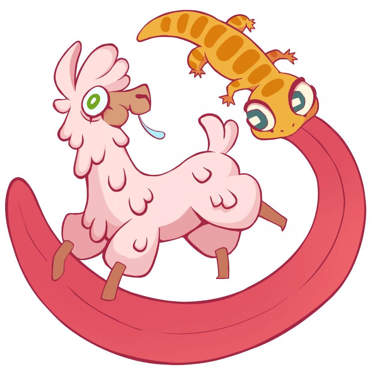 Llama and Lizard